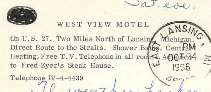 Westview Motel (West View Motel) - Vintage Postcard (newer photo)